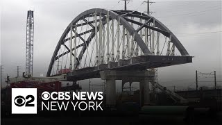 First of 3 arches of Portal North Bridge delivered [upl. by Delanos]