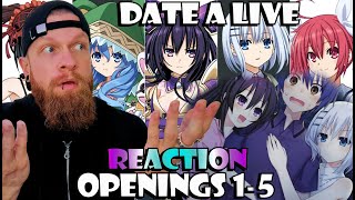 DATE A LIVE Openings 15 First Time REACTION [upl. by Neelhtak]