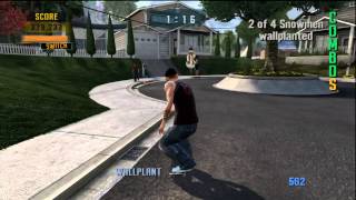 Tony Hawks Project 8  Suburbia Classic Goal Sick Run [upl. by Eleonore]