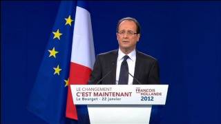 Le discours de François Hollande au Bourget [upl. by Llehcor]