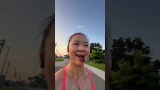 lets run a half marathon 🏃🏻‍♀️🧂🍉marathon marathontraining longrun running halfmarathon [upl. by Erbma]