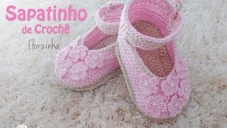 Sapatinho de Crochê para bebê Prof Simone Eleotério [upl. by Maze769]