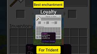 minecraft best enchantment for Trident 🔱 in Minecraft viralvedio [upl. by Llewop883]