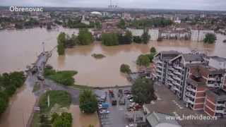 Poplave u Srbiji 2014 Serbia floods aerial video [upl. by Chiles]