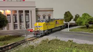 Union Pacific Moving a Schnabel Car Through Town at the Sheboygan Railroad Museum [upl. by Rothmuller]