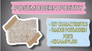 Postmodern poetry in english literature [upl. by Nosnek]