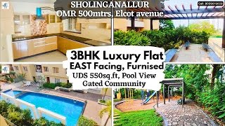 SHOLINGANALLUR OnRoad 3Bedroom EASTfacing SwimmingPool View FlatForSale OMR Call8939019029 [upl. by Nolyat]