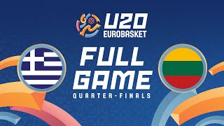 QuarterFinals  Greece v Lithuania  Full Basketball Game  FIBA U20 EuroBasket 2024 [upl. by Evelunn]