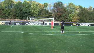 Soccer shooting exercise  The serve and volley drill  Nike Academy [upl. by Amelie591]