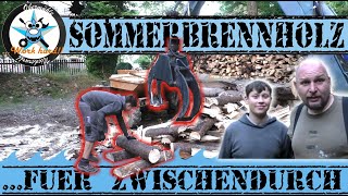 🪓🪓schnell mal Brennholz zwischdurch 🪓🪓 Sommerbrennholz machen 😁 [upl. by Neumeyer]