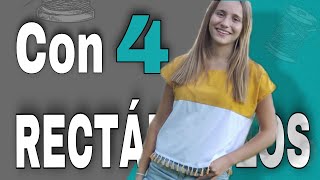 REMERA O CAMISETA CON 4 RECTÁNGULOS SUPER FÁCIL  Fabiana Marquesini  356 [upl. by August]