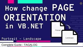 HOW TO PAGE SETUP AND RESIZE PRINT DOCUMENT IN VBNET  COMPLETE GUIDETAGALOGVISUAL BASIC TUTORIAL [upl. by Lucio]