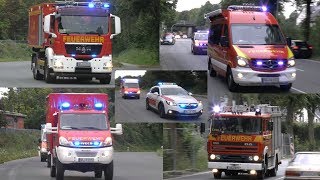 GEFAHRGUTUNFALL IN SOEST Einsatzfahrten FF Soest und Umgebung  RD Kreis Unna zur Übung [upl. by Dulla]