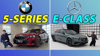 2024 Mercedes EClass vs BMW 5 Series comparison with i5 vs EQE [upl. by Aicertal919]