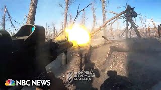 Dramatic battle video shows Ukrainian raid on Russian trenches near Bakhmut [upl. by Ceciley231]