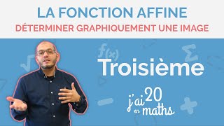 3ème  Fonction affine  Déterminer graphiquement une image  Jai 20 en maths [upl. by Raclima]