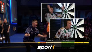 SPORT1Kommentator rastet bei 9Darter aus  SPORT1  DARTS WM 2022 [upl. by Gerianna]