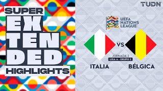 SUPER EXTENDED HIGHLIGHTS  Italia vs Bélgica  UEFA Nations League 2024  TUDN [upl. by Lazaro]