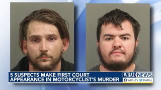 Five suspects make first court appearance in Raleigh motorcyclists murder [upl. by Gromme]