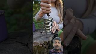 You Won’t Believe What This Can of Beans Can Do 😱🔥 survival bushcraft camping outdoors [upl. by Ambrose]