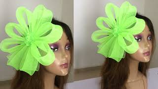 HOW TO MAKE THIS CRINOLINE FLOWER FASCINATOR [upl. by Anal]