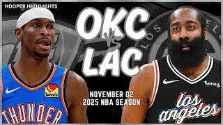 Oklahoma City Thunder vs LA Clippers Full Game Highlights  Nov 2  2025 NBA Season [upl. by Helge388]