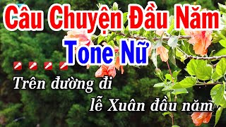 Karaoke Câu Chuyện Đầu Năm Tone Nữ  Mi Thứ  Nhạc Sống Mới 2024 [upl. by Acceber]