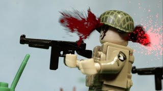 Lego ww2 battle at Brecourt Manor Normandy DDay Lego Band of brothers film [upl. by Michey]