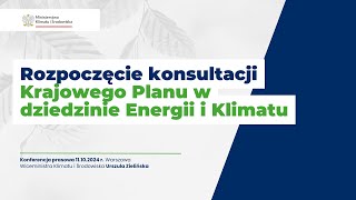 Rozpoczęcie konsultacji Krajowego Planu w dziedzinie Energii i Klimatu [upl. by Eerased]