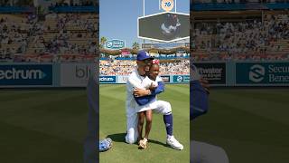 Mookie’s daughter Kynlee surprised her dad for Kids Take the Field before the game baseball [upl. by Sixela307]