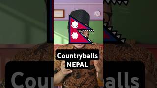 Negara Nepal di Countryballs punya GIGI Taring negara bendera countryballs [upl. by Tterrab153]