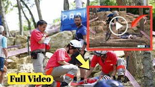 Loana Lecomte Crash video Loana Lecomte injury at Mountain Biking womens Cross Country Olympics [upl. by Niessuh]