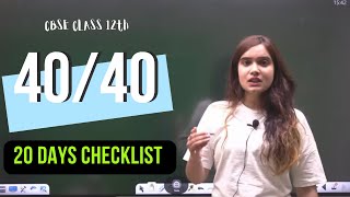 Target 4040  20 Days Checklist  How to master English in 20 Days cbse english class12th [upl. by Nussbaum]