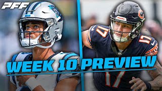 Bears vs Panthers Week 10 Game Preview  PFF [upl. by Colfin313]