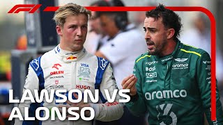 Liam Lawson Goes HeadToHead With Fernando Alonso In Austin [upl. by Osithe]