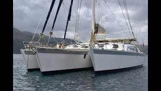 24 m TRIMARAN Sailing Yacht For Sale with Greek Charter License Full Walkthrough [upl. by Aun]