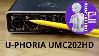 Аудиоинтерфейс звуковая карта Behringer UPHORIA UMC202HD [upl. by Siravart]