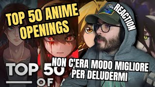 VOLPESCU Reagisce a Una TOP 50 ANIME OPENINGS OF ALL TIME [upl. by Munniks]