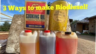 3 ways to make Bio diesel from waste veg oil  Making easy Bio diesel at home  Making cheap fuel [upl. by Hussey164]