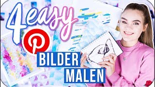 4 EASY BILDER die JEDER malen kann  Pinterest Inspired DIY  ImJette [upl. by Kciredec267]