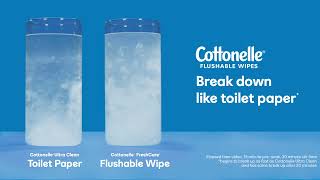 Cottonelle® Flushable Wipes that Break Down Like Toilet Paper [upl. by Rehpotsirahc918]