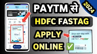 Hdfc fastag apply online  hdfc fastag by paytm  hdfc bank Fastag online apply 2024  Hdfc fastag [upl. by Dorsey]