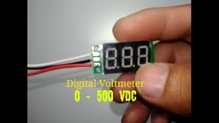 Cara pemasangan Voltmeter digital  0  500 VDC [upl. by Adnawat403]