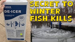 Should You Aerate Fishing Pond In Winter  Kasco DeIcer Installation with Dock Mount [upl. by Ahtanaram]