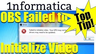 OBS Failed to initialize video DirectX 11 Emulation Fixes Problem Tutorial [upl. by Edwina]