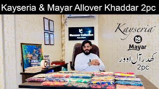 Opening Original Brand Kayseria amp Mayar All over Khaddar 2pc Low Price Only At Manzoor Collection [upl. by Lleuqar81]