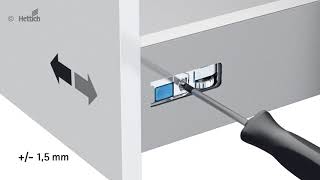 Hettich Atira Drawer Front Attachement Removal And Adjustment [upl. by Kowalski]