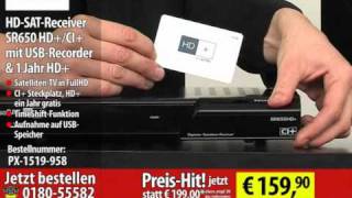 esoSAT HDSATReceiver SR650 HDCI mit USBRecorder amp 1 Jahr HD [upl. by Enilhtak965]