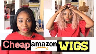 Testing cheap wigs from Amazon WOC [upl. by Kehr222]