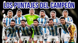 Las calificaciones de los jugadores argentinos en la final del Mundial Qatar 2022 [upl. by Alyosha]